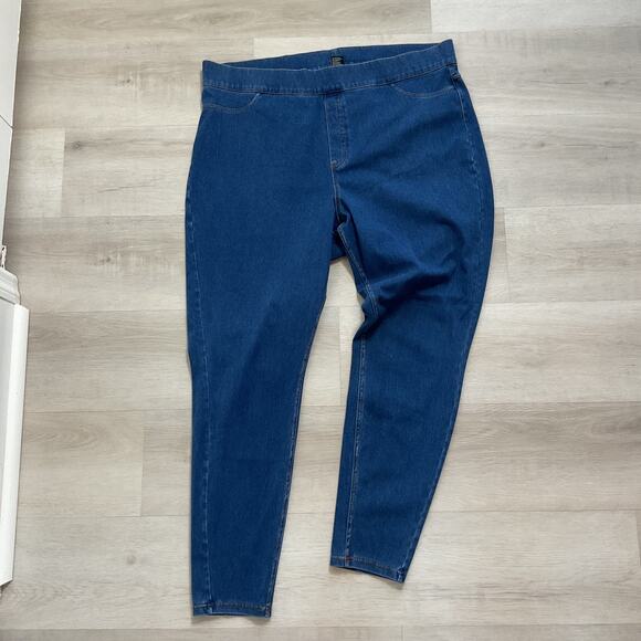 Hue Womens Stretch Medium Wash Denim Style Leggings Jeggings Size 2XL - Picture 2 of 11